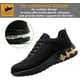 thumbnail image 2 of Zapatos de seguridad para hombres y mujeres, zapatillas de seguridad ligeras, zapatos de trabajo cómodos y transpirables con puntera de acero, negro - talla 43, 2 of 4