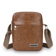 thumbnail image 2 of Clossjun Messenger Bag for Men Crossbody Bags Shoulder Purse Adjustable Belt Small Vintage PU Leather Satchel Pouch Side Daypacks Light Brown, 2 of 6