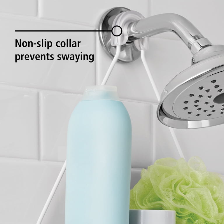 Mainstays Basic Hanging Shower Caddy with Shelves, White photo 4