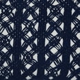thumbnail image 4 of Clyde Boho Dark Blue Macrame Cotton Accent Pillow, 14" x 22", 4 of 5