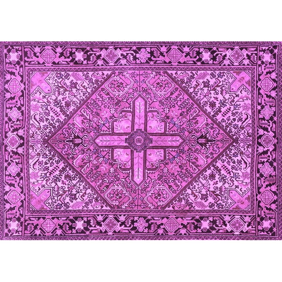 Ahgly Company Indoor Rectangle Persian Purple Traditional Area Rugs, 2' x 5'