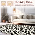 thumbnail image 2 of ODIKA 6' Machine Washable Non-Slip Area Rug, Abstract Dairy Print Modern Farmhouse Style High Traffic Rug, Black, 324051, 2 of 7