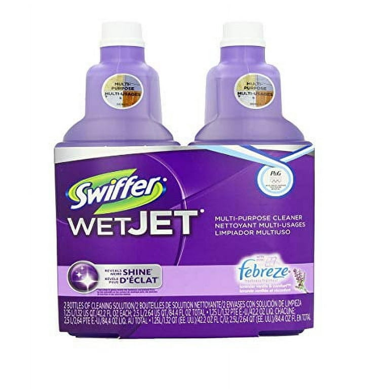 Swiffer WetJet Multi-purpose Floor Cleaner Solution Refill with Febreze  Vanilla Scent 2 Pack of 1.25L by Swiffer 