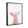 thumbnail image 3 of Stupell Industries Smiling Pink Pig Animals & Insects Painting Black Floater Framed Art Print Wall Art, 17 x 21, 3 of 9