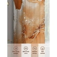 thumbnail image 3 of Marble Burnt Orange Sheer Curtains for Living Room Bedroom Modern Abstract Ink Painting Luxury Sheer Curtains 84 Inch Long 2 Panels Set Light Filtering Curtain Window Treatments Drapes, 3 of 6