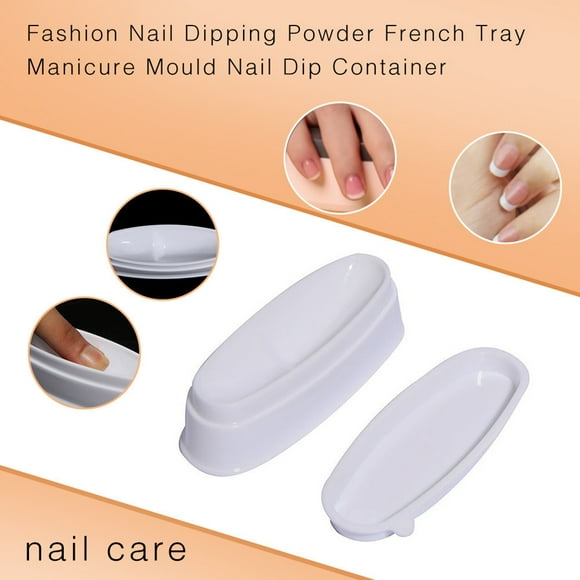 Nail Dipping Powder Box French Tip Tray Manicure Nail Dip Container for Nail Art and Makeup Tool
