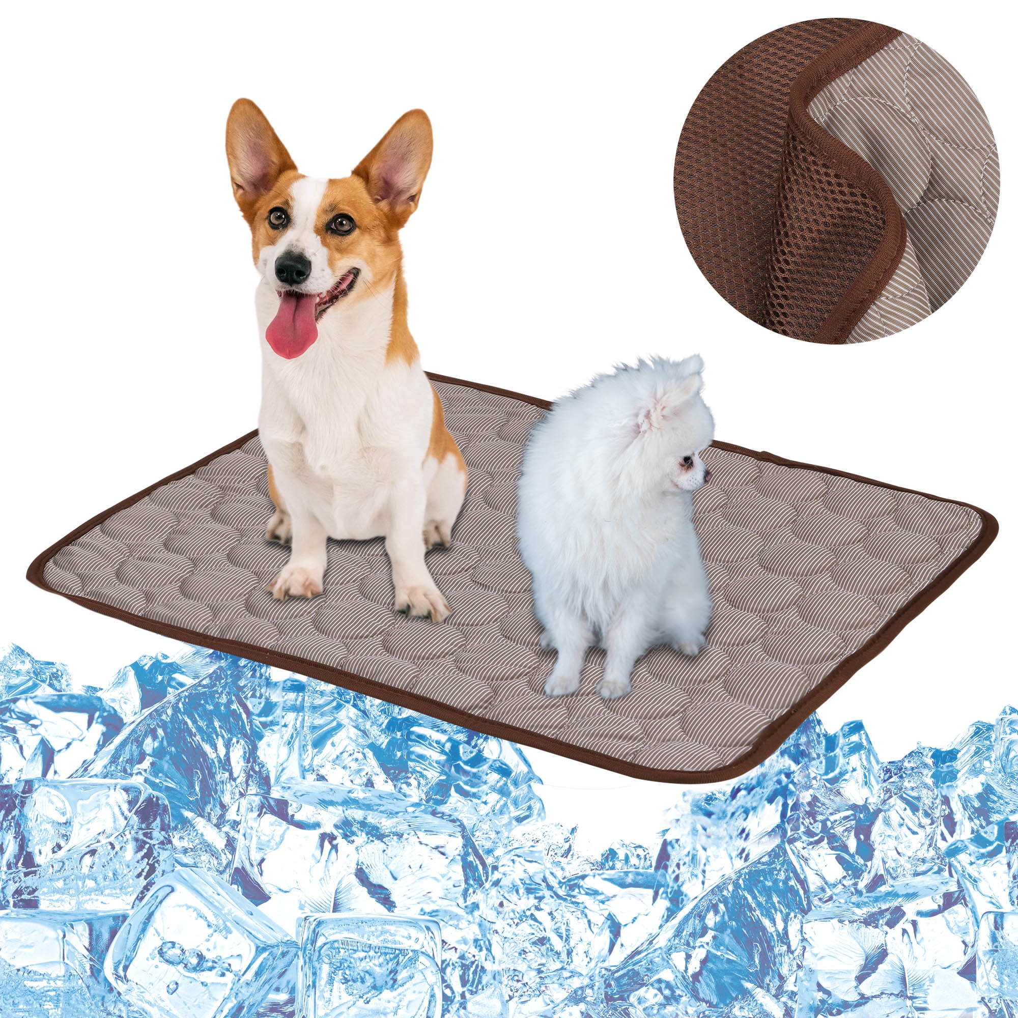 Pets Dog Cooling Mat Pad for Kennels Crates Beds Durable Self Cooling