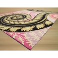 thumbnail image 2 of Hand-tufted Wool Black Contemporary Abstract Paisley Rug, 2 of 3