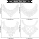 thumbnail image 2 of Parche de cuello con apliques de escote de 4 estilos, bordado de encaje floral, adorno de tela para mujer, cuello falso ahuecado blanco, chal desmontable, capa, parche para ropa, 2 of 9
