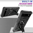 thumbnail image 6 of Ring Kickstand Phone Case for Google Pixel 6a w/Tempered Glass Screen Protector for Car Mount Hybrid Hard Shockproof Case - Black, 6 of 7