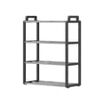 thumbnail image 2 of Qocolhg Shoe Rack for Entryway, 4 Tier Shoe Organizer, 8 Pairs Stackable Small Shoe Rack, Shoes Organizer for Closet, Entryway, Hallway, Garage, Front Door, Dorm Room Shoes Shelves, Black, 2 of 6
