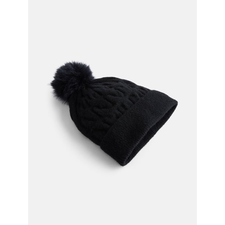 Women's Cable Knit Beanie With Pom photo 2