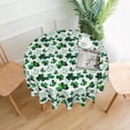 thumbnail image 4 of St. Patricks'' Day Round Tablecloth 60 Inch Spring Lucky Shamrocks Decoration Table Cloths Polyester Fabric Green Clover Table Cover for Home Indoor Dinning/Outdoor Party, 4 of 6