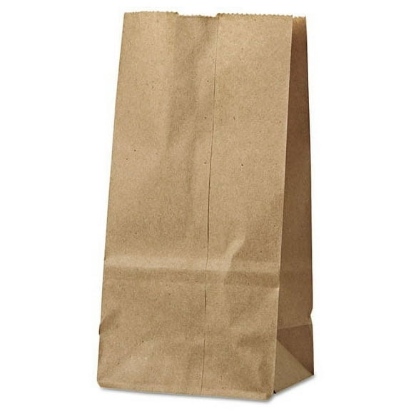 Grocery Paper Bags, 30 Lbs Capacity, #2, 4.31"w X 2.44"d X 7.88"h, Kraft, 500 Bags | Bundle of 2 Bundles