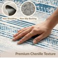 thumbnail image 6 of ODIKA 6'x9' Washable Area Rug Vintage Striped Marine Faded Starfish Seashell Coral Nautical for Family Room, Living Room, Master Bedroom, Non-Slip, Easy Care, 6 of 7
