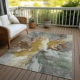 thumbnail image 6 of Addison Rugs Chantille Indoor/Outdoor Transitional Modern Gold Washable Rectangle Rug, 9' x 12', 6 of 6