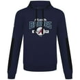 thumbnail image 2 of Men's Levelwear Navy Atlanta Braves Bombay Pullover Hoodie, 2 of 3