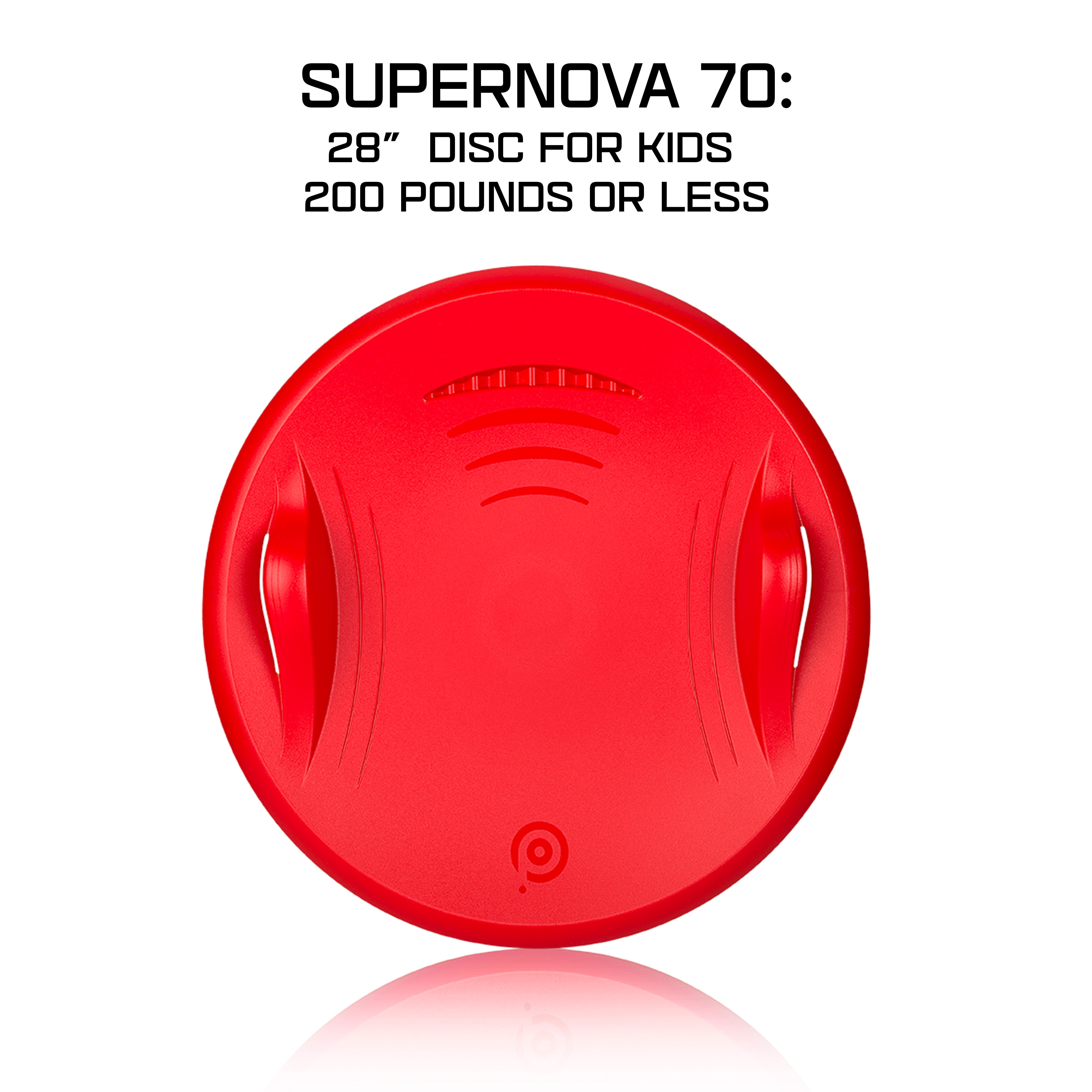 Gizmo Riders Supernova, New Age Snow Sled, with Lean Back Brakes, 200lbs, Ages 3+, Red