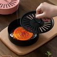 thumbnail image 3 of Mupvlun Mosquito Coil Tray - Portable Metal Incense Burner Coil Holder for Indoor & Outdoor Use, Hollow Mesh Lid for Safety Black, 3 of 8