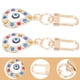 thumbnail image 5 of 2 unids malvado ojo llaveros azul ojo llaveros instrumento bolsa colgantes llaveros decorativos anillos, 5 of 5