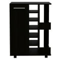 thumbnail image 2 of Modern and Spacious - Black Bar Cart with Wine Rack for Dining Room Entertainment, 2 of 4