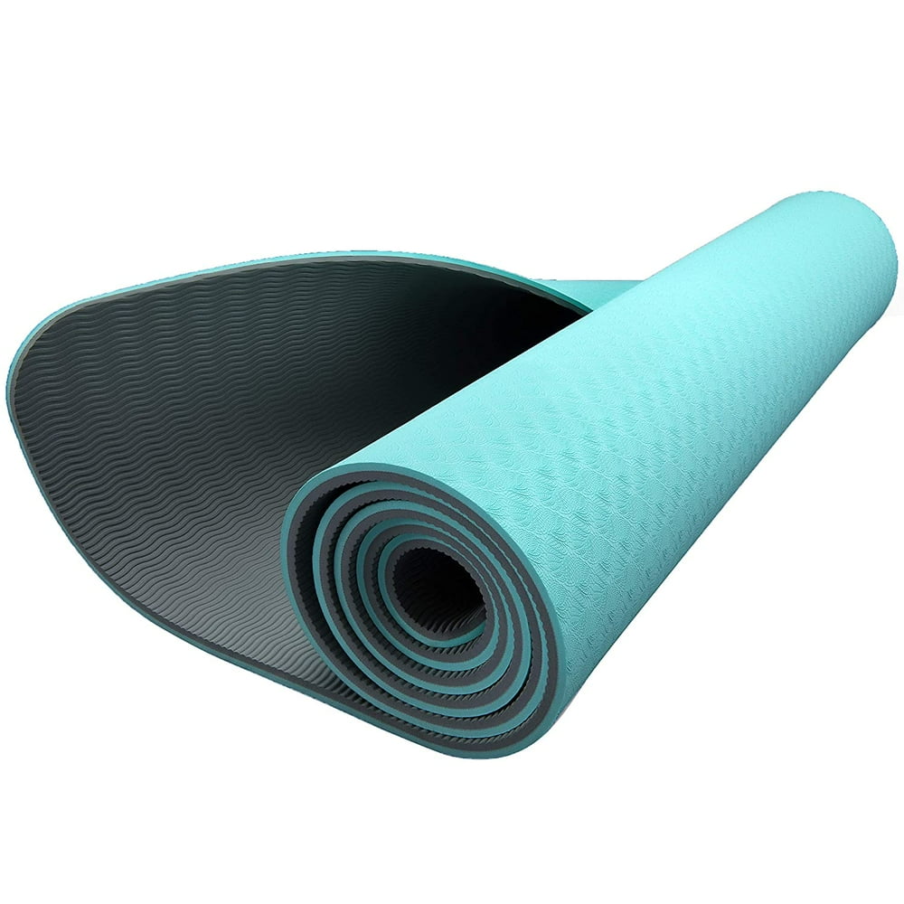 ZIVA TPE Grade Yoga Mat 5mm. Thick, Double Layered NonSlip Grip, Non