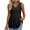 Black, variant on Womens Eyelet Embroidery Sleeveless V Neck Peplum Tops Casual Pleated Ruffle Flared Flowy Tanks Top Elegant Tunics Shirt
