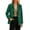 Green, variant on Xinsrenus Women's Plus Size Faux Suede Blazer,Notched Lapel Button Front Solid Color Vintage Suit Jacket