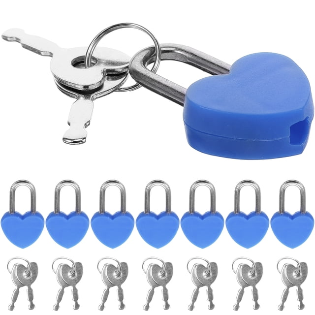 24 Set of Small Piggy Bank Padlock Heart Shaped Container Padlock Mini Diary Book Lock