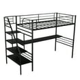 thumbnail image 4 of Twin Metal Loft Bed Frame with Desk, No Box Spring Needed, 4 of 7