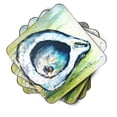 thumbnail image 2 of Carolines Treasures MW1308FC Blue Rock Oyster Foam Coaster Set of 4 3 1/2 x 3 1/2 multicolor, 2 of 4