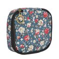 thumbnail image 1 of Bolso pequeño y bonito para cosméticos, impermeable, lápiz labial, servilletas sanitarias, organizador, monedero (floral), 1 of 11