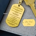 thumbnail image 2 of Ten Commandments German 10 Gebote Halskette Engraved Dog Tag Bible Keychain Stainless Steel or 18k Gold, 2 of 11