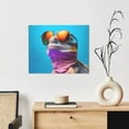 thumbnail image 6 of Gukieu Lizard With Sunglasses Colorful Print Canvas Decorative Hanging Painting, Waterproof Art Wall Decoration with Frame, Suitable for Living Room, Bedroom, 6 of 6