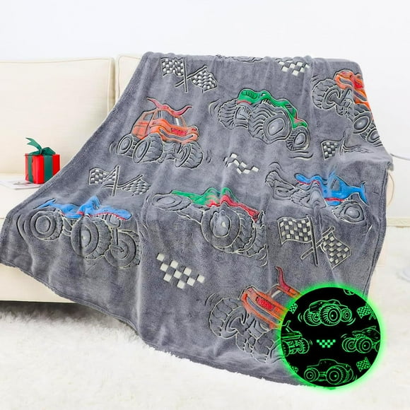 Manta OHOIT Camión que Brilla en la Oscuridad Regalo para Niños