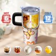 thumbnail image 6 of Butterfly 20oz Stainless Steel Tumbler with Handle and Straw – Insulated Travel Cup with Sliding Lid, 360° Full Wrap Printed Mug for Home, Outdoor & Sports Use, Spring, 6 of 6