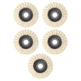 thumbnail image 2 of Wool Felt Polishing Discs 115 Mm Set Of 5 For For Metal Marble Furniture Car Wax Engineered For No Rotation Marks, 2 of 9