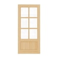 thumbnail image 3 of 36" X 80" Pine Wood 3-Lite Clear Double Glazed Glass Front Door Slab, 3 of 6