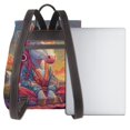 thumbnail image 3 of Balery Meditating Cute Horse Mochila de Cuero para Mujeres, Gran Capacidad, Bolsa de Viaje Multifuncional, Mochila de Cuero y Bolsa de Hombro para Mujeres, 3 of 4