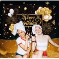 thumbnail image 3 of Birthday Banner Backdrop Decoration Large Black Gold Party Sign Poster Photo Booth for Men Women 30th 40th 50th 60th 70th 80th Party 70.8 x 45 inch, 3 of 7