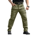 thumbnail image 2 of Tactical Cargo Pants for Men Stretch Water Resistant Ripstop Pants Outdoor Lightweight Work Hiking Pant with Pockets(No Belt) Army Green M, 2 of 9