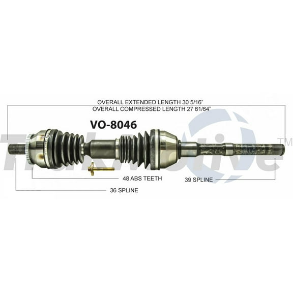 CV Axle Shaft Fits select: 2003-2005 VOLVO XC90