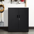 thumbnail image 6 of Metal Storage Cabinet, Locking Storage Cabinet with Adjustable Shelves, 36.2" H Steel Cabinet for Garage, Home, Office, Utility Room-Black, 6 of 6