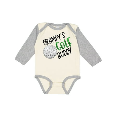 

Inktastic Grampy s Golf Buddy with Golf Ball Gift Baby Boy or Baby Girl Long Sleeve Bodysuit