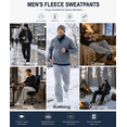 thumbnail image 2 of TELALEO Men's Heavyweight Fleece Open Bottom Sweatpants with Pockets, Elastic Waist, Gym & Casual Wear, L, 2 of 7