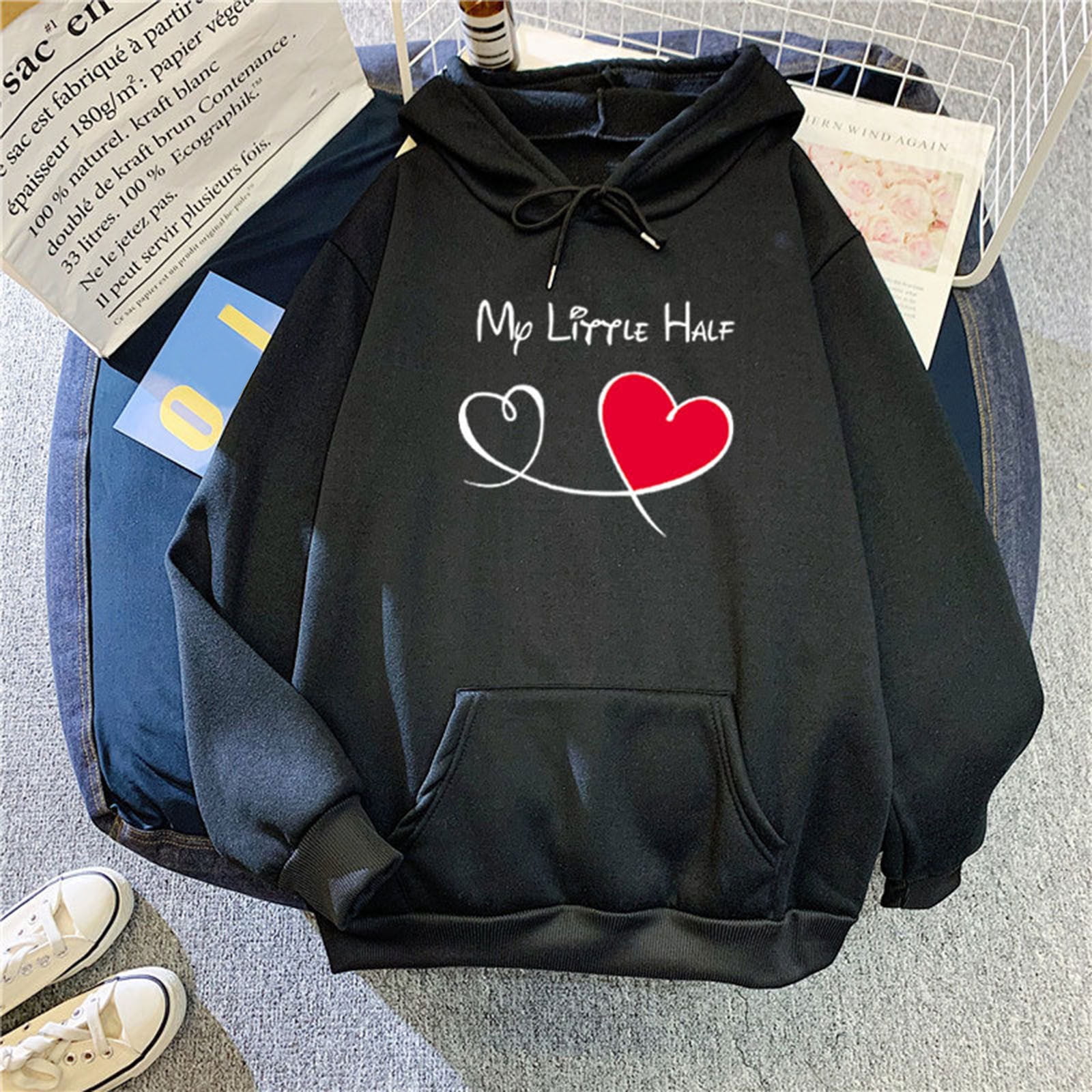 Cbzote Women S Print Long Sleeved Hoodie Sweatshirt Casual Blouse Pullover Walmart Com