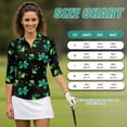 thumbnail image 7 of Uorisanigo Four-Leaf Clover Womens Moisture Wicking Casual Tennis Activewear Comfortable Breathable Athletic Polo Workout Tops Soft 3/4 Sleeve Fashionable Outing Wear Size M, 7 of 7