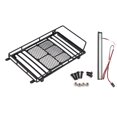 thumbnail image 2 of RC Luggage Rack, RC Metal Luggage Rack Lightweight  Luggage Carrier Roof Bracket with LED Headlamp Suitable for Axial SCX10 1/10 RC Crawler Car, 2 of 7