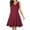 Wine, variant on IROINNID Women's V-Neck A-Line Dress Summer Casual Sleeveless Sling Solid Mid-Length Dresses Loose Dress Knee-Length Dress