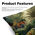 thumbnail image 2 of Dinosaur Stylish Velvet Throw Pillow Covers Set of 2 with Unique Patterns for Bed Pillow - 16x16, 18x18, 20x20 Inches for Various Occasions, 2 of 6